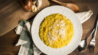 Un risotto italien au safran