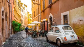 Une fiat 500 en Italie