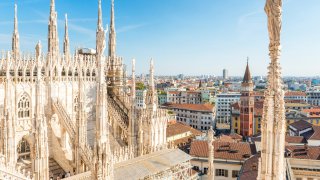 Le toit de la cathédrale de Milan