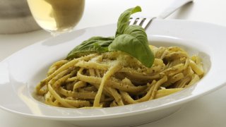 Assiette de trenette au pesto