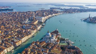 Le Grand Canal de Venise vu du ciel