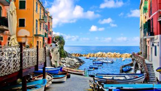 Vue depuis le port de Riomaggiore